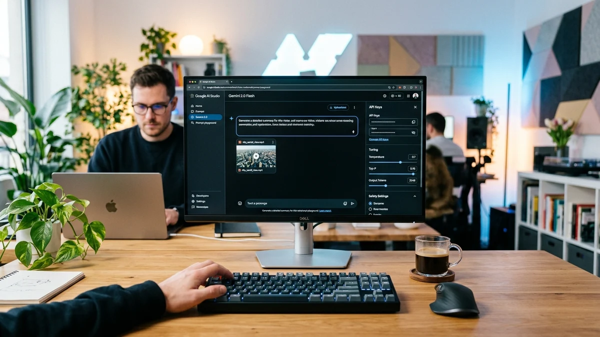 Google AI Studio developer console and Gemini multimodal token playground
